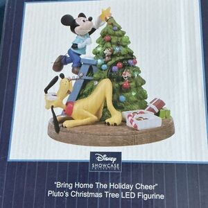 Disney Holiday Cheer LED Figurine Mickey & Pluto Precious Moments
